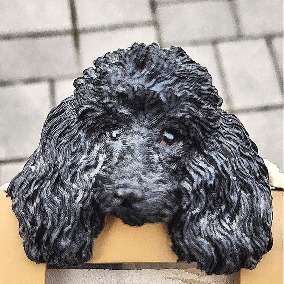 Black Poodle w/Angel 2.5" x 3.5" Picture Frame Special Edition RARE - Picture 2 of 6